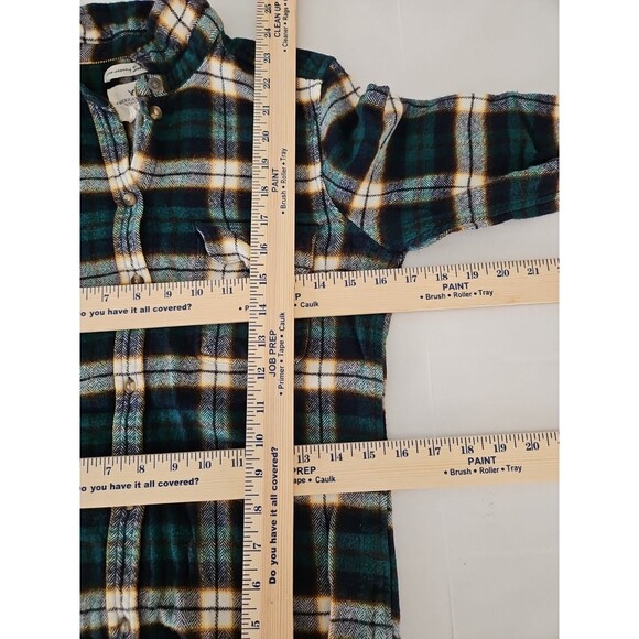 American Eagle Outfitters Women's Top M Slim fit Plaid Ahh Mazingly Soft Green - Picture 8 of 8